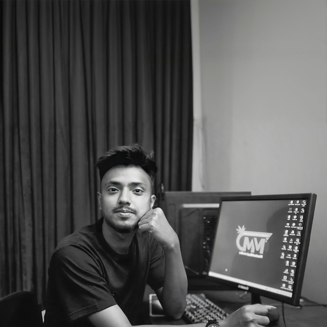 Portrait of a male audio and sound engineer